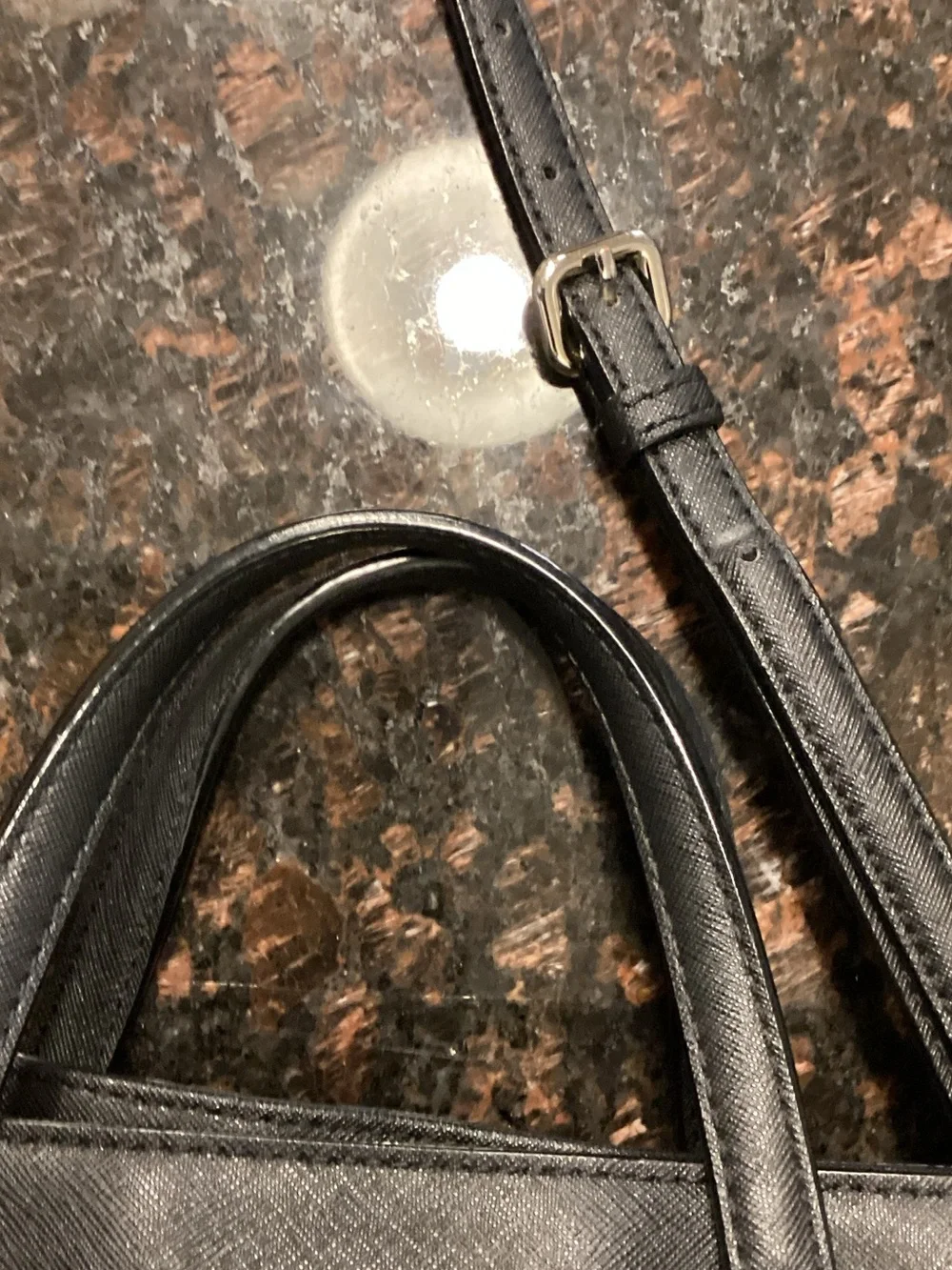 kate spade Black Saffiano Leather Top-Handle Tote